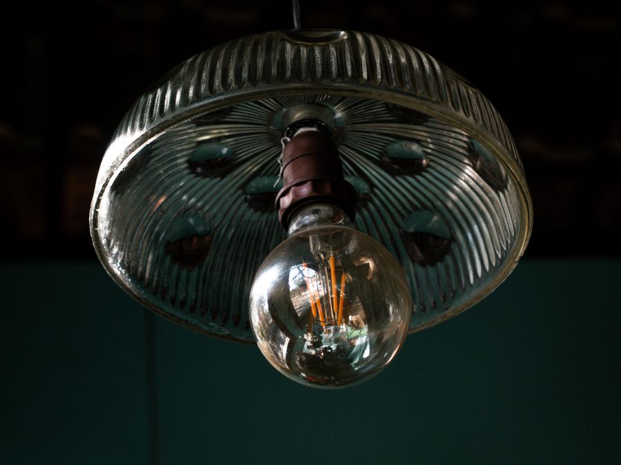 Lámpara de techo vintage con bombilla Edison